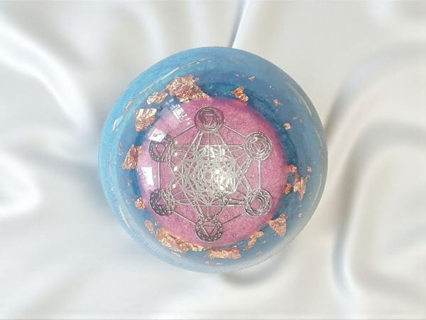 Orgonite dôme bleu metatron